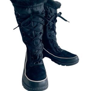 Sorel Tivoli III High Black Suede Leather‎ Waterproof Snow Boots — SZ 9